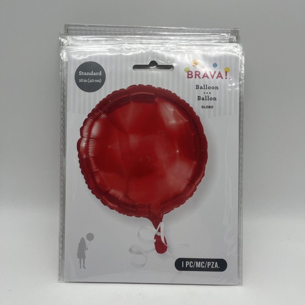 18 Brava! Red Foil Balloon 16" ( 12.5 Inflated Size) Birthday/Anniversary